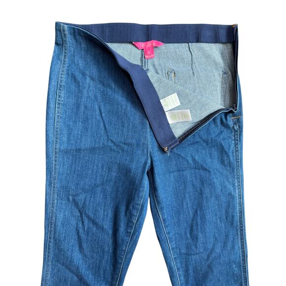 Lilly Pulitzer Ocean Kay High Rise Crop Stretchy Denim Jean Size 6 - Picture 7 of 10